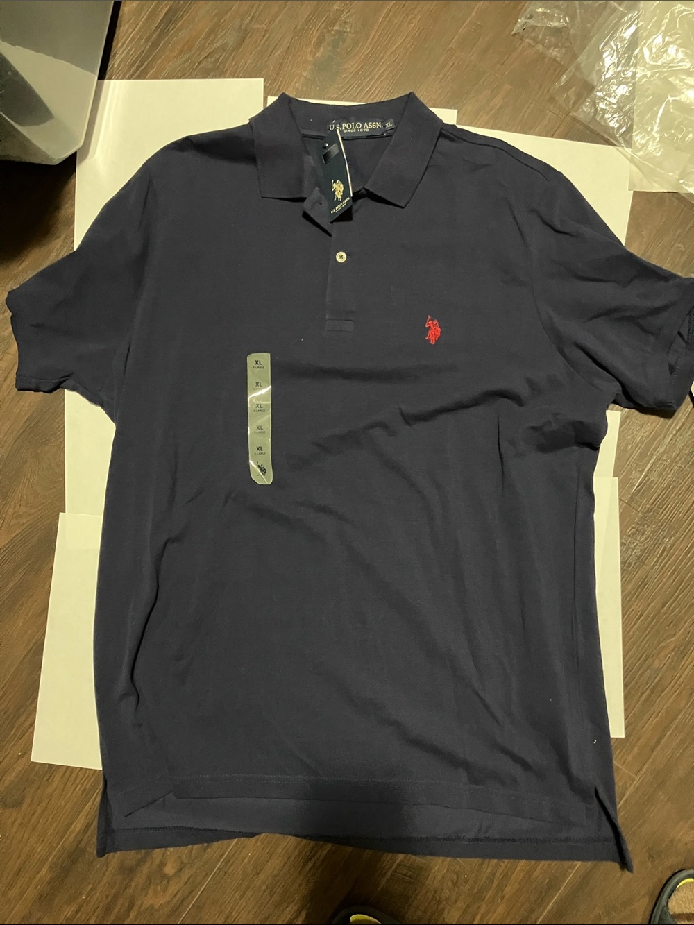 U.S. Polo Assn. Navy Polo with Red Logo